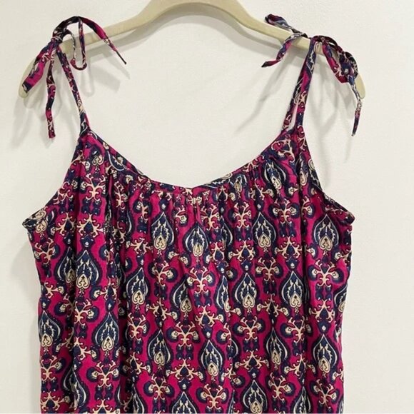 NWT - Emerson Fry India Collection Organic Cotton Pink Indigo Maxi Sundress XS/S - Picture 5 of 8